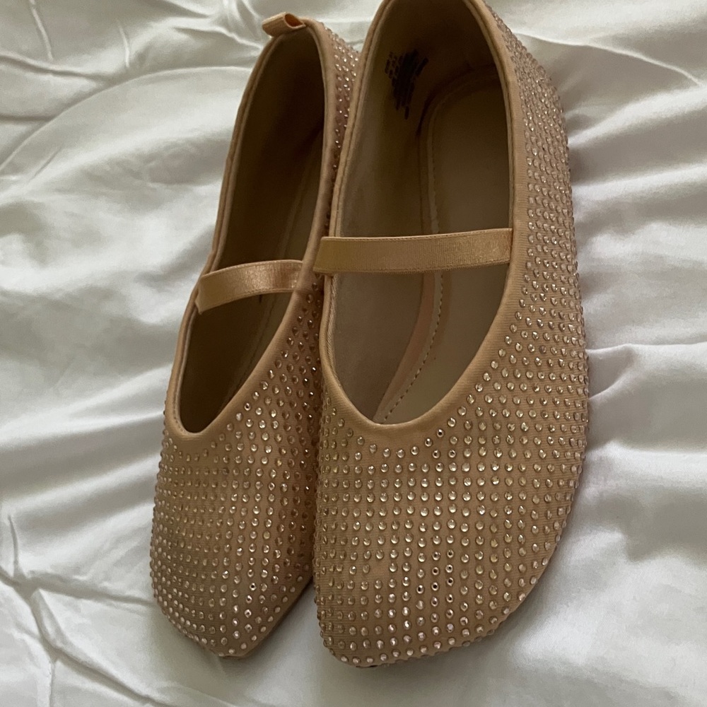 H&M Sparkling Tan Flats